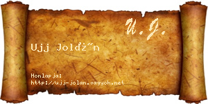 Ujj Jolán névjegykártya