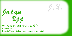 jolan ujj business card